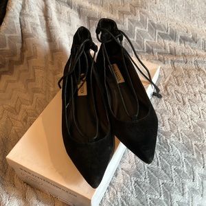 Black Suede Steve Madden Flats Size 6